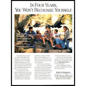 1995 USAF United States Armed Forces Recruiter Recruiting Vintage Print Ad Art